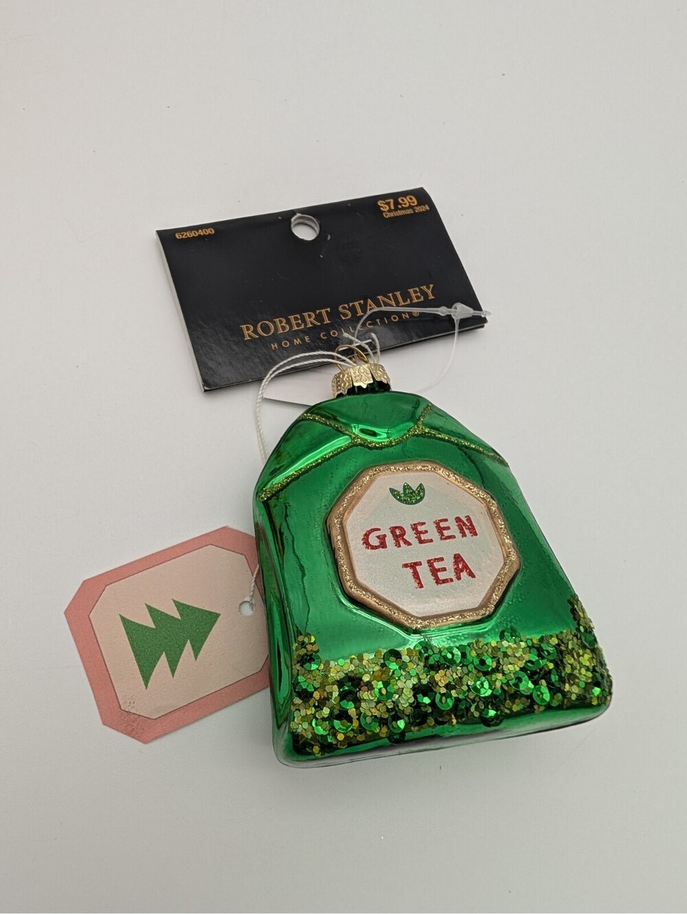 1 Tea Bag Ornament - Green Tea Christmas Gift Robert Stanley